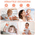HOTUT 2Pack 0-6 6-12 Silicone Teething Mitt, Rabbit Baby Teething Toy for Months, Food Grade Silicone Infant Teething
