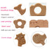 10pcs Teething Toys for Babies, Natural Wooden Leaf Teething Rings, Baby Teether Chew Toys for Infant Toddler Pain