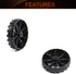 MroMax 30x8mm RC Cars Wheels - 2Packs Black Toys Wheels - Plastic Model Wheels for DIY Toy and RC Car