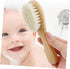 Set Baby Bath Brush Newborn Bathing Brush Wood Comb Kit for Boys and Girls
