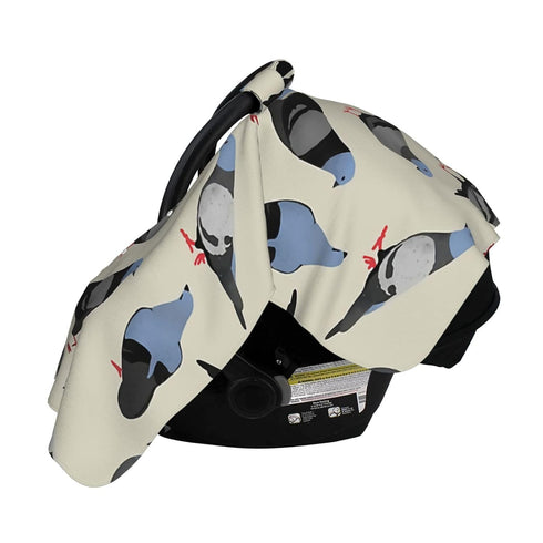 Hcpwzrf Pigeons Baby Car Seat Cover & Nursing Cover - Breathable Stretch Multi-Use Cover for Breastfeeding, Stroller