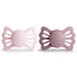 Symmetrical 6-18 FRIGG Lucky SilkySoft Silicone Baby Pacifier | Made in Denmark | BPA-Free (White Lilac/Twilight Mauve