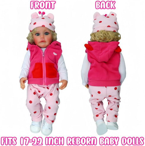 Reborn Baby Doll Clothes Giraffes Outfit for 17-22 Inch Dolls - Baby Doll Clothing with Shoes