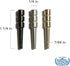 WE Games King-Sized Ultimate Cribbage Pegs - Set of 6 (2 Brass, 2 Silver, 2 Black)