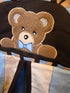CribMATE Nursery Crib Diaper Stacker for Baby Boy Little Bear Diaper Organizer Hanging Bag