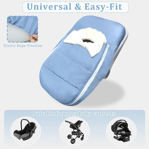 Car Seat Cover Baby Winter, Waterproof Carseat Covers Newborn Boy, Windproof Infant Car Seat Cover Warm & Breathable
