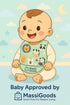 MassiGoods Disposable Baby Bibs Waterproof & Skin-Friendly | 20 Pack Perfect for Travel,