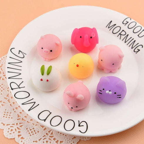 KUUQA 20 Pcs Squishies Squeeze Animal Toys - Cat, Rabbit, Panda Stress Relief Toys for Kids Birthday Party