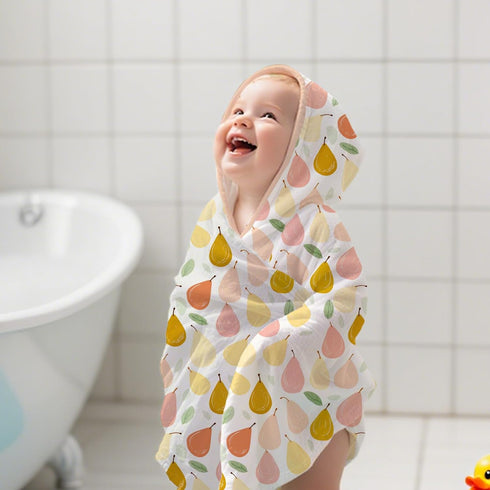 CoolaPeach Towels,2 Pack 31.5x31.5Inch,Hooded Muslin Hooded Baby Baby Bath Towels,Large Towels for Baby
