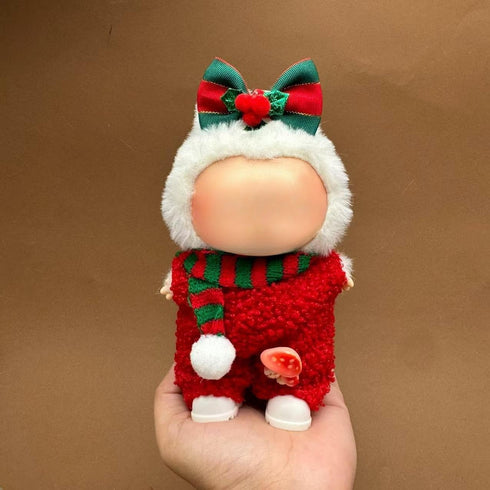 Cifudec Set 17cm Set Set 2) Christmas Clothes Outfit for Dolls(NO Doll) with Accessories Suit Cute Stylish Dress Up