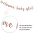 Welcome Baby Girl Banner - Rose Gold Glitter for Baby Shower, Gender Reveal Party Decorations