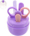 LIFKOME Nail Clippers Set for Newborns Grooming Kit with Nail File Safe Purple