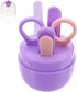 LIFKOME Nail Clippers Set for Newborns Grooming Kit with Nail File Safe Purple