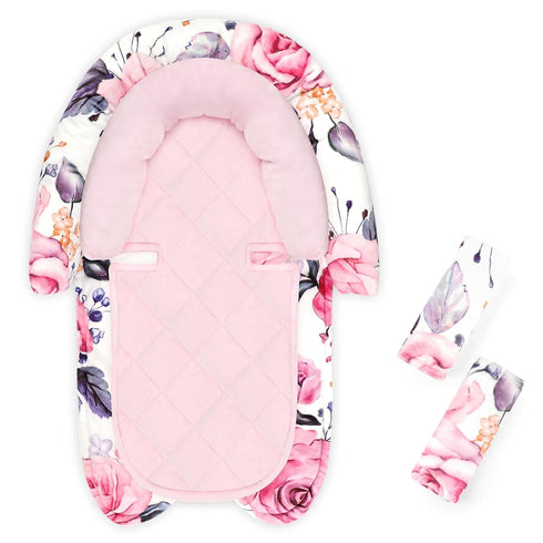 Baby Car Seat Head Body Support & Strap Covers, 2 in 1