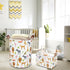 Kids Storage Basket, Collapsible Woodland Jungle Forest Printed Bin, Waterproof Gift Box with Handles (Jungle Animals)