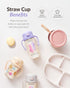 100% 9oz MOYUUM Leak Proof Sippy Cup with Handle | Made in Korea, BPA Free PPSU, Magic No Spill Straw Cup with Attached