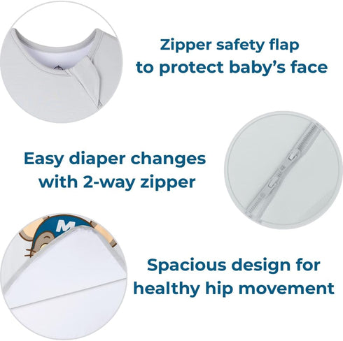 Ultra-Soft Organic Bamboo Baby Sleep Sack - Safe and Breathable Wearable Blanket