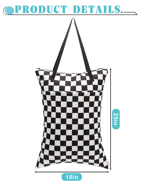 2 Pack 25x18 inches 2HL01 ALVA ALVABABY Large Wet Dry Bag Waterproof Hanging Cloth Diaper with Double Zippered Pockets