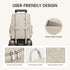 G4Free Backpack Diaper Bag for Moms Dads Travel Baby Bag with Pacifier Case & Insulated Pockets,Beige
