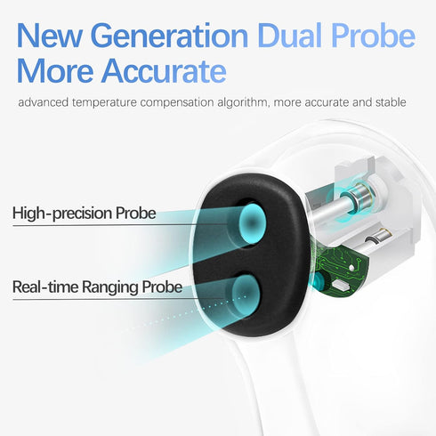 Berrcom No Touch Forehead Thermometer for Adults and Kids, Digital Infrared Thermometer Dual Probe Technology Touchless Baby Thermometer with LED Display Fever Alarm