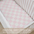 Selgkds 52''x28'' Pink and White Checkered Baby Crib Sheets for Girls Gingham Plaid Checkerboard Soft Snug Fitted Crib