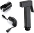 VNFOCRQJH Handheld Bidet Sprayer for Toilet, Black Portable Cloth Diaper Sprayer Set Brass