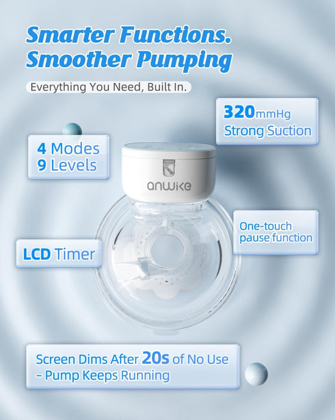 MY-376, 4 9 135 40dB, Electric Breast Pump with Models Wearable Breast Pump Hands Free for Travel & Home, Modes Levels