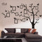 Large Family Tree Wall Decor, DIY Black Photo Frame Sticker Decal Art for Living Room Home Decor