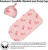 Nezweld Set, Flamingo Newborn Swaddle Blanket for baby,Unisex Baby Stuff,Soft for Boys Girls, with Beanie hat Baby
