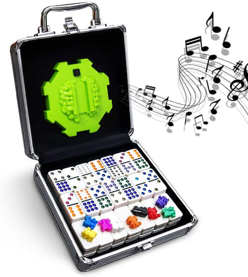 Yinlo Mexican Train Dominoes Set with Sound Effects, Mexican Train Dominoes Game