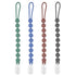 Silicone Pacifier Clip Holder, 4 Pack One Piece Soft Flexible Binky Clips for Boys, Birthday Gift