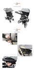 Manito Sun Shade for Strollers and Car Seats - Scandi Mosaic Black, UPF 50+