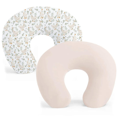 Boyoung 2 Pack Stretchy Nursing Pillow Covers Ultra Soft Slipcovers for Breastfeeding for