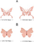 pinkblume Rose Gold Butterfly 3D Wall Decals, DIY Removable Metallic Paper Butterflies for Home Decorations (48PCS)