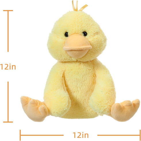Duck,12 Inches) Apricot Lamb Toys Plush Yellow Duck Stuffed Animal Soft Cuddly Perfect for Child (Velvet