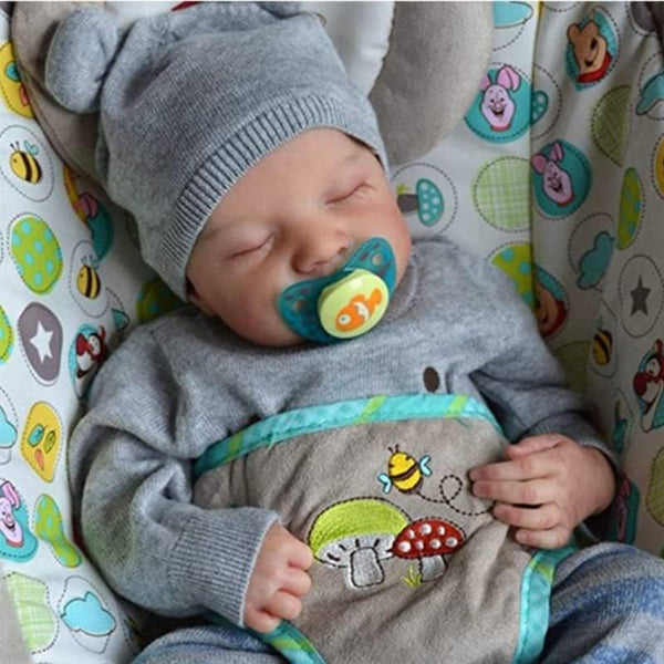 Pinky Reborn Dolls - 19 Inch Lifelike Baby Dolls, Silicone Full Body Eyes Closed Sleeping Newborn Baby