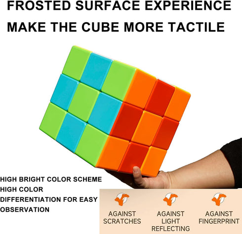 18CM 3x3 3D Giant Magic Cube, Big Speed Cube Color-Matching Sensory Puzzle Box Super Large Birthday Christmas Stocking