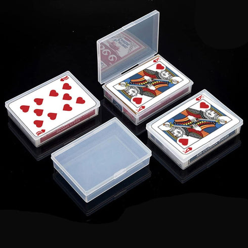 Playing Card Deck Box, 16 Pcs Plastic Empty Trading Card Case Holder, Clear Card Storage Organizer for Crafts