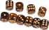 Yiotfandoll 20PCS D6 16mm 6 Polyhedral Dice Acrylic Sided Dice Game Dice for RPG MTG DND Dice Table Games (Green Black