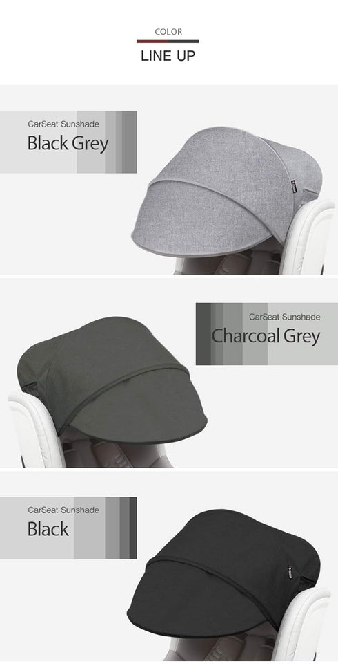 Black Car Seat Sun Shade Extender Canopy