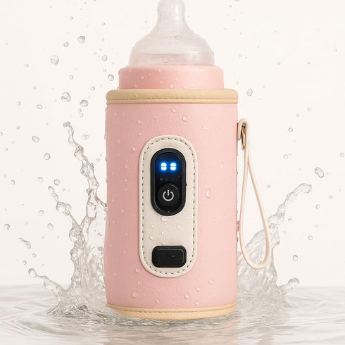 Generic Travel Baby Bottle Warmer with USB for Girls Digital Display, Adjustable Heating, Insulated Portable Sleeve