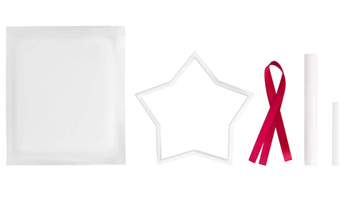 Star Baby's Print Christmas Ornament, White