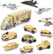 12 PCS Military Plastic Army Men Vehicles Toy Playset, Includes Stealth Bomber, Tanks, Helicopter