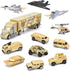 12 PCS Military Plastic Army Men Vehicles Toy Playset, Includes Stealth Bomber, Tanks, Helicopter