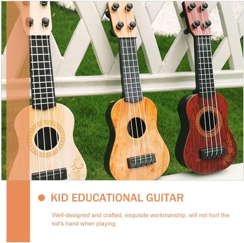 Toddmomy Kids Ukulele Guitar Toy - 2 Pcs 4 Strings Educational Musical Instrument for Toddlers & Preschoolers