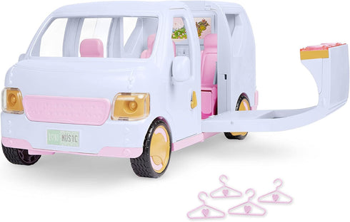 Lori Dolls Sweet Escape Luxury SUV Vehicle for Mini Dolls, Large Pink Car for 6-inch Dolls with Sounds & Lights