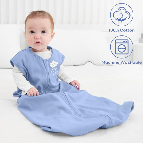 0-6 100% 2-Way 0.5 3, Yoofoss Baby Sleep Sack Months Baby Wearable Blanket Organic Cotton Zipper TOG Toddler Sleeping