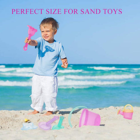 LotFancy Beach Toys for Kids, 10 PCS Snow Toys for Toddlers 3-10, Sand Buckets and Shovels, Sandbox Toys