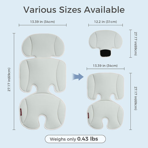 Momcozy 2-Piece Breathable Stroller Seat Liner | Universal Adjustable Soft Pad | Soft & Dry Comfort | Detachable Feel