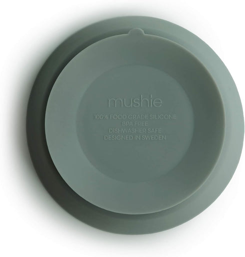 mushie Silicone Suction Bowl, BPA-Free Non-Slip Design (Cambridge Blue)